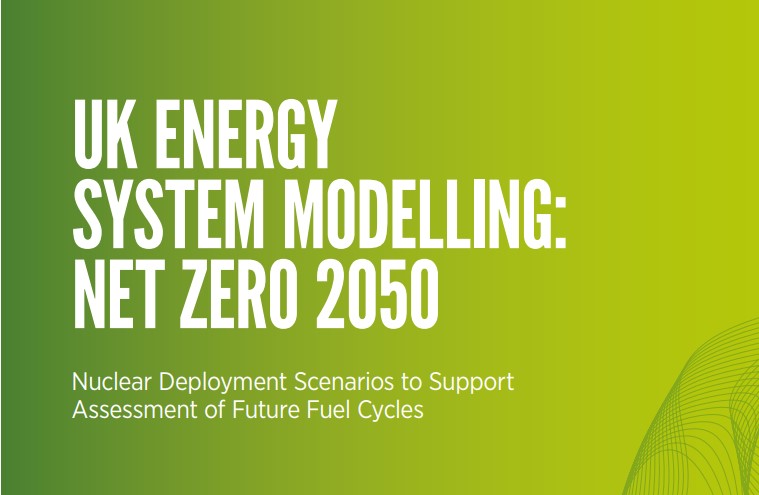 The title of NNL's new report: UK Energy System Modelling, Net Zero 2050