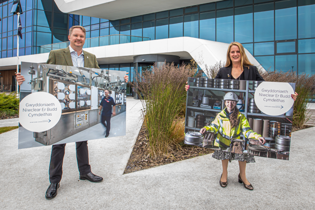 Mark Salisbury, NNL Head of Reactors Strategy and Virginia Crosbie MP, Anglesey